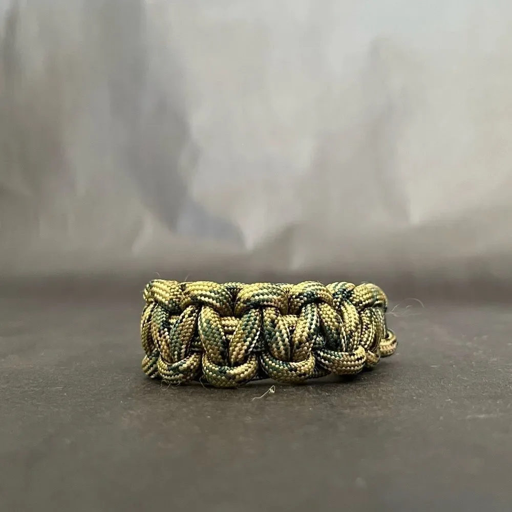 Paracord Bracelet Desert Camo w/ Buckle 8” - 8’ Of 550 Paracord - Made In USA -